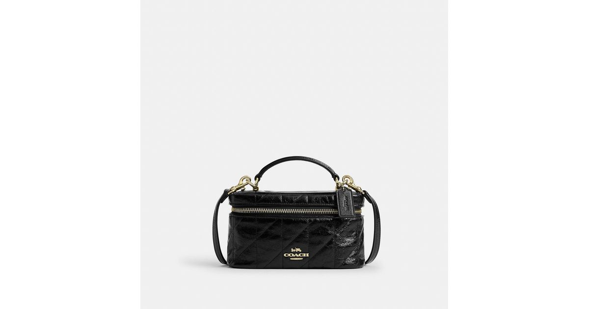 COACH Rainer Crossbody Bag 18 With Quilting in Black | Lyst