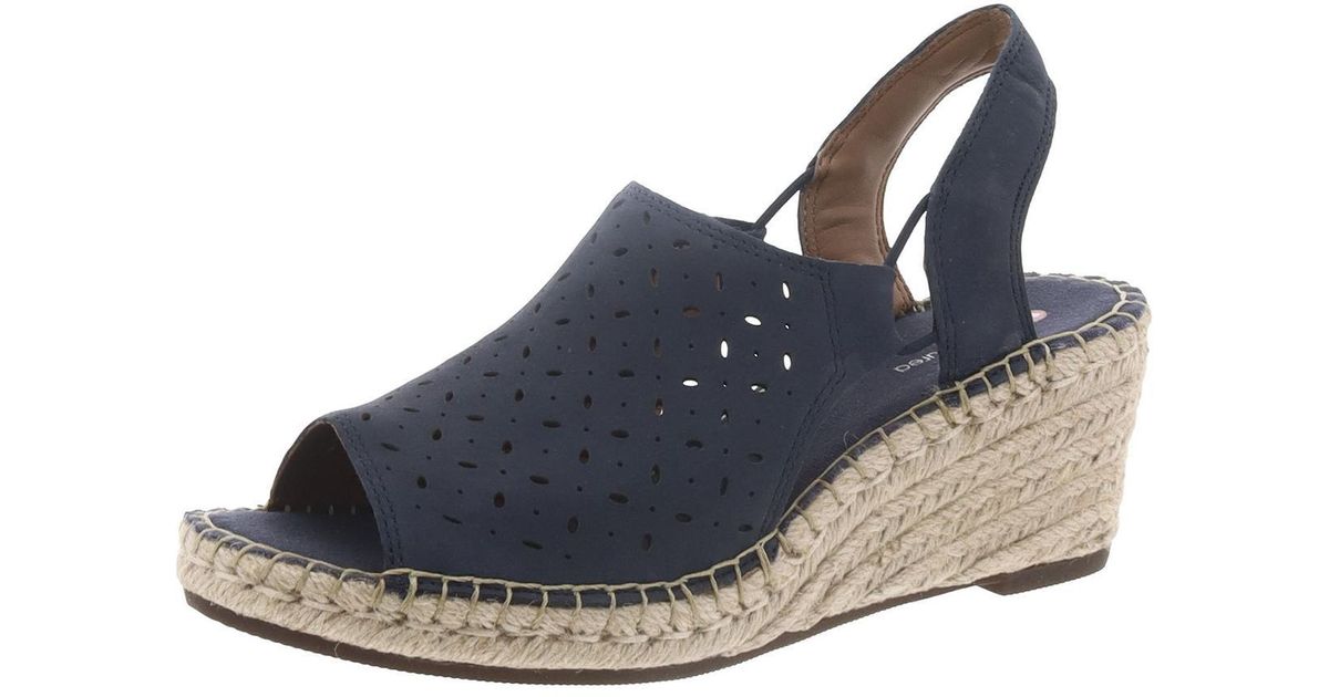 Clarks Petrina Gail Perforated Espadrilles in Blue Lyst
