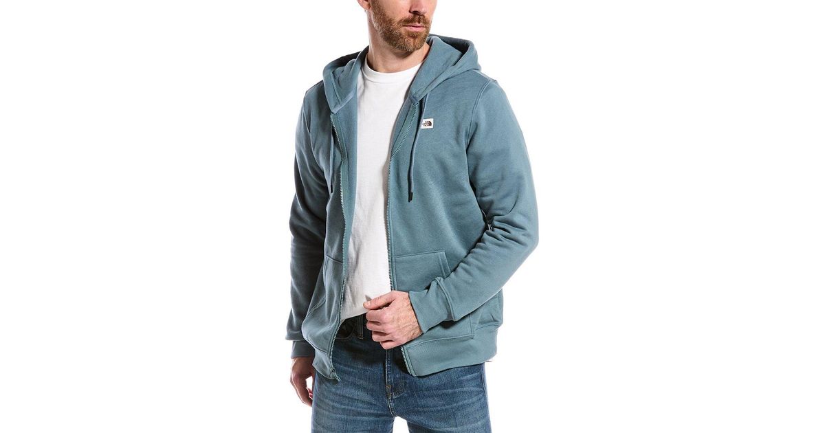 The North Face Heritage Patch Full Zip Hoodie in Blue for Men Lyst