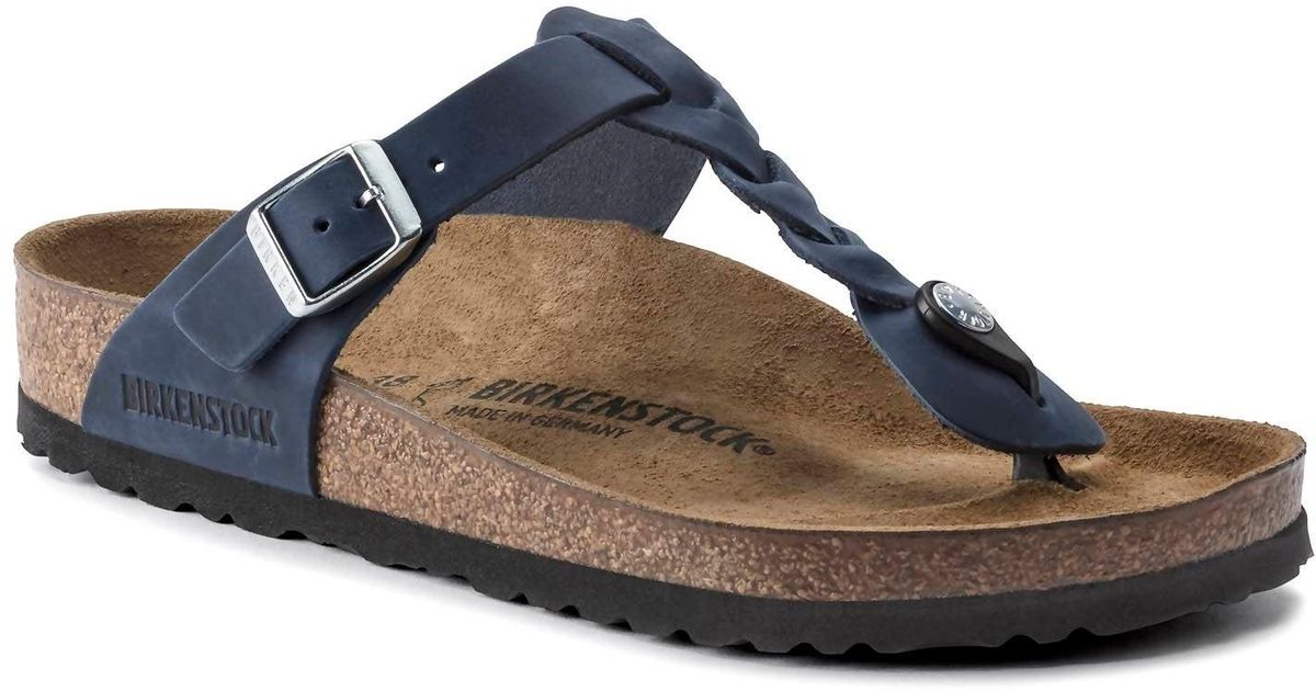 Birkenstock Gizeh Braid Sandal In Navy in Blue | Lyst