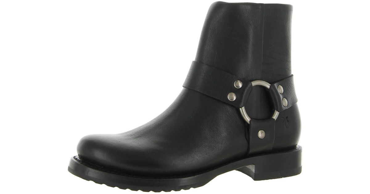 Frye Veronica Leather Harness Booties in Black | Lyst