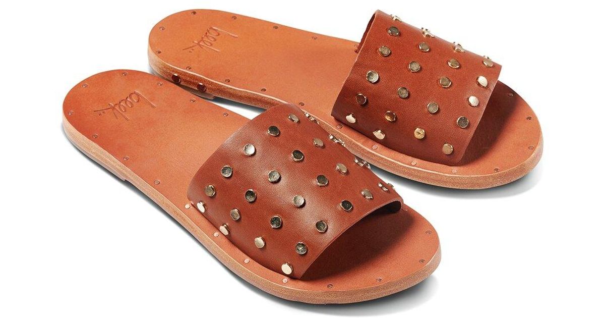 Beek Lovebird Stud Leather Sandal in Brown | Lyst