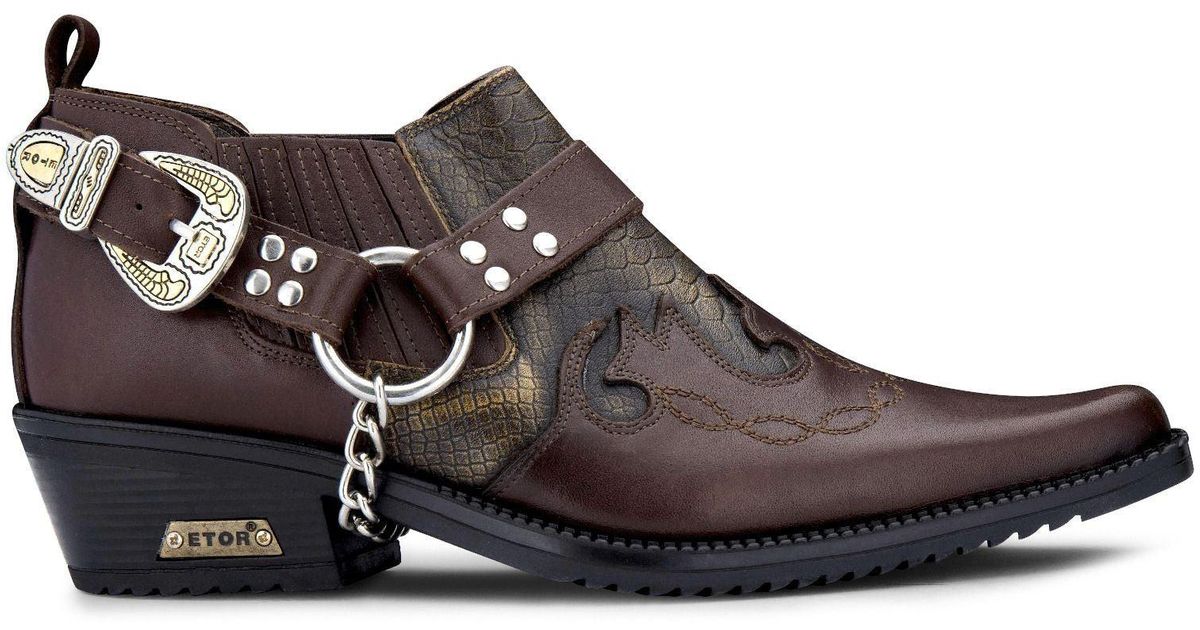 Infinity Leather Snakeskin Winklepicker Leather Biker Shoes in Black ...
