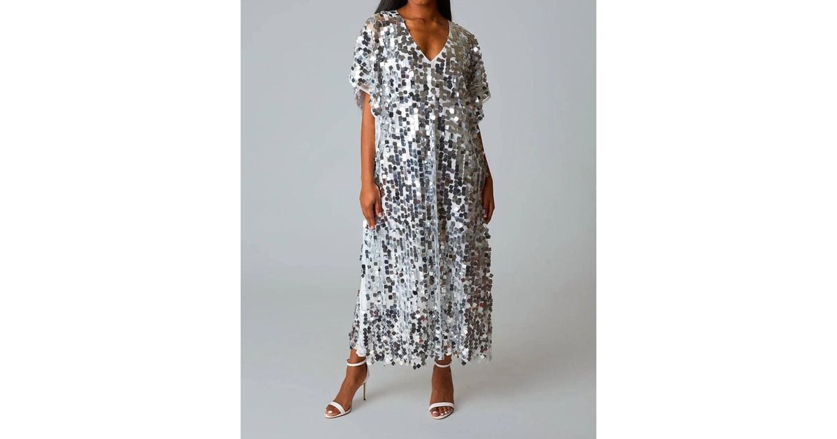 knee length dresses for ladies Buddylove Adeline Sequin Wrap Dress - Prism main image 1