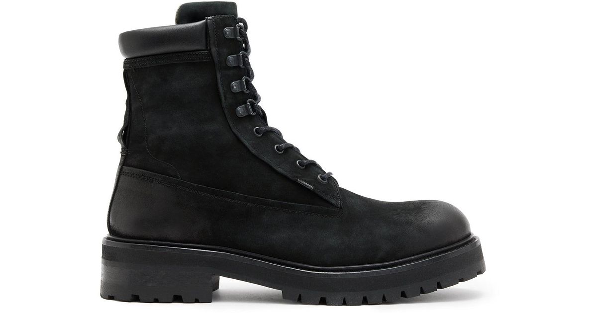 ALLSAINTS Laker Bobcat Black Leather Ankle Army Boots SZ 8 New $299 Mens Lace Up AllSaints Leather Boots for Men for Sale | Shop New & Used  main image 4