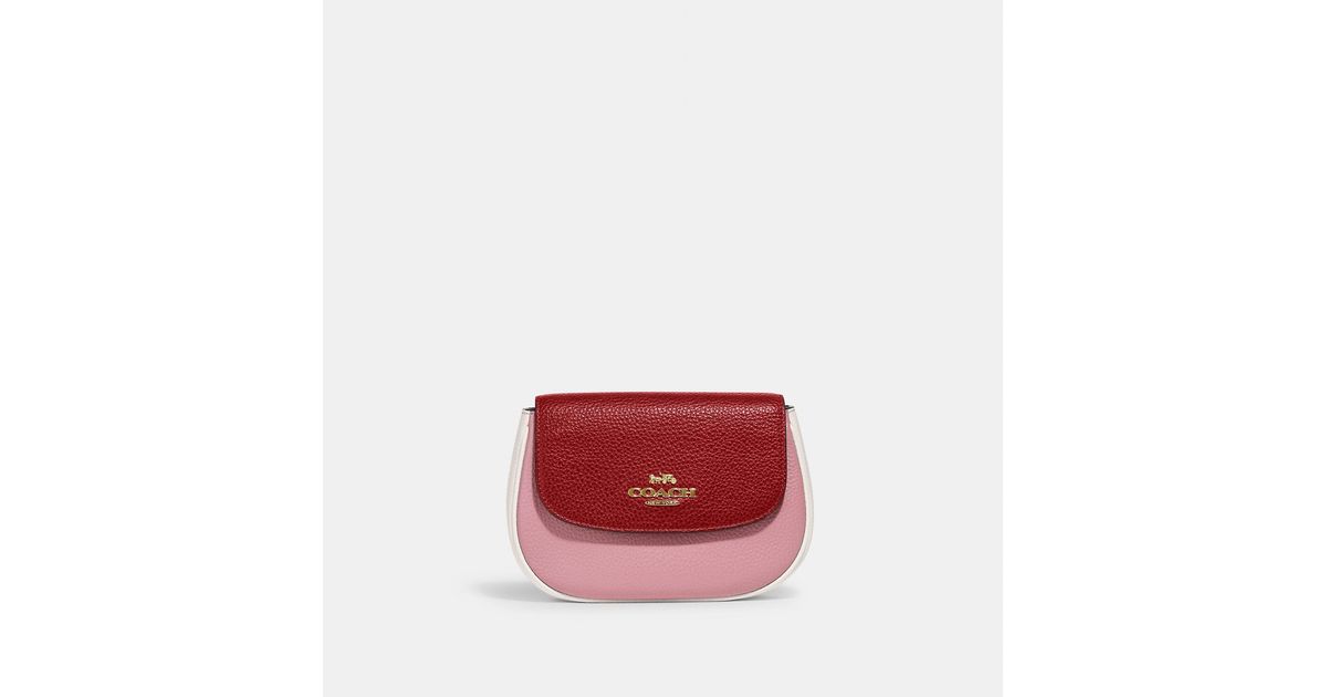 Coach Outlet Saddle Belt Bag In Colorblock in Red | Lyst