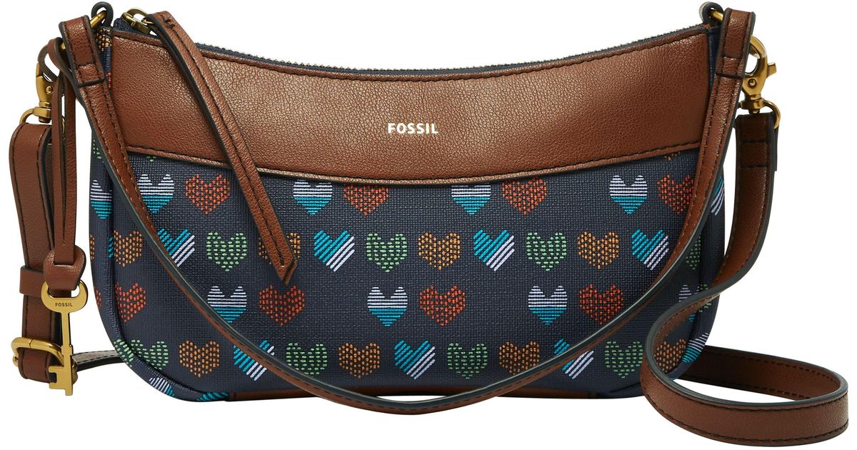 Fossil Skylar Printed Pvc Baguette in Blue Lyst