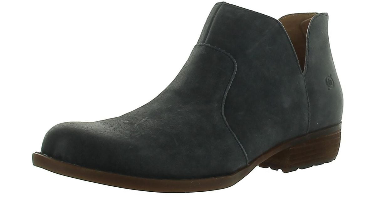 born black leather ankle boots