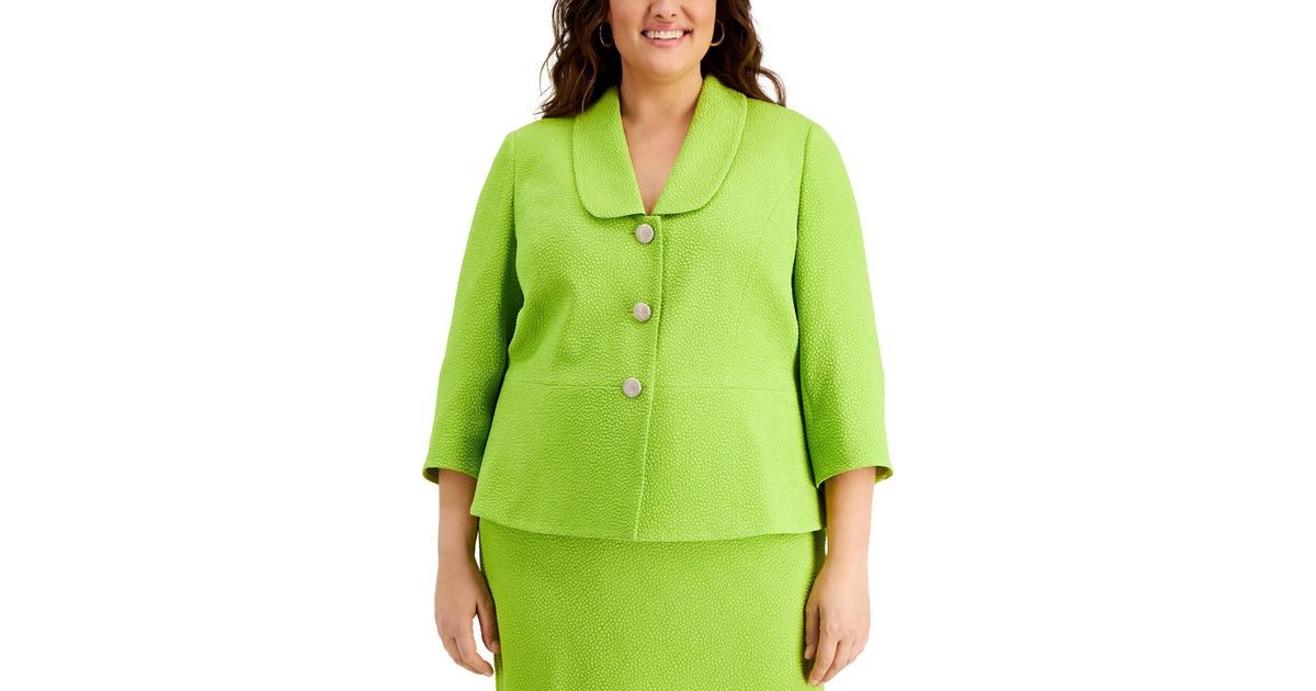 Kasper Plus Suit Separate Professional Suit Jacket in Green Lyst