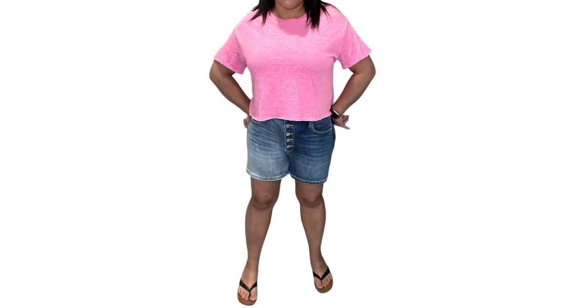 RISEN 2-Button Slouchy Shorts with Pockets