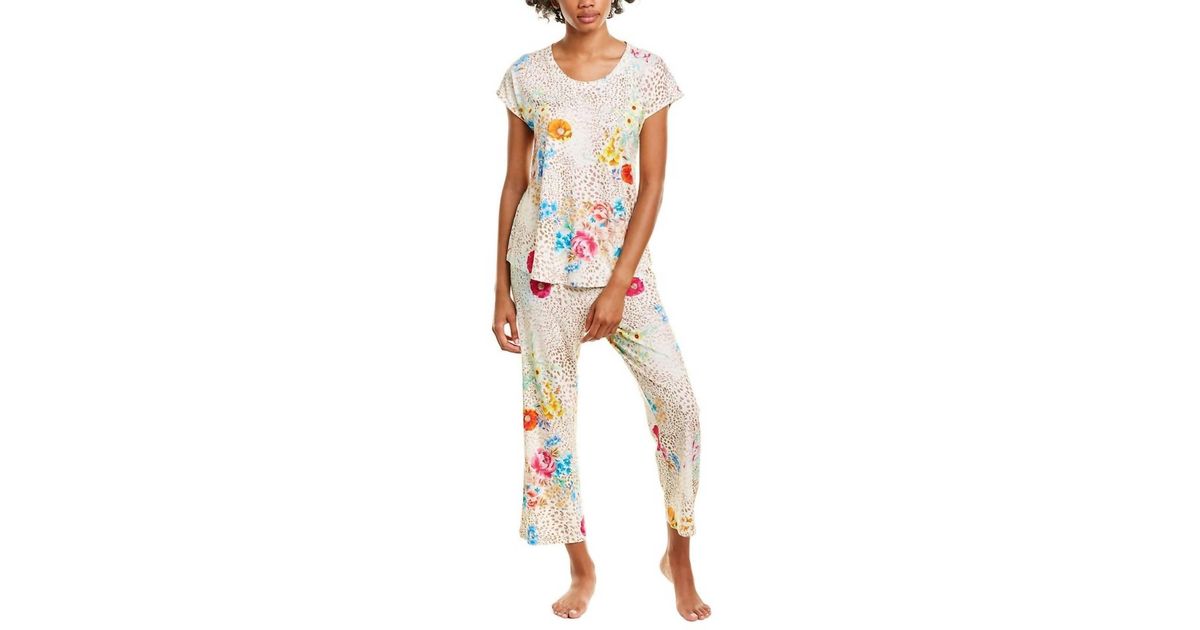 Johnny Was Wildflower Pajama Set in White Lyst