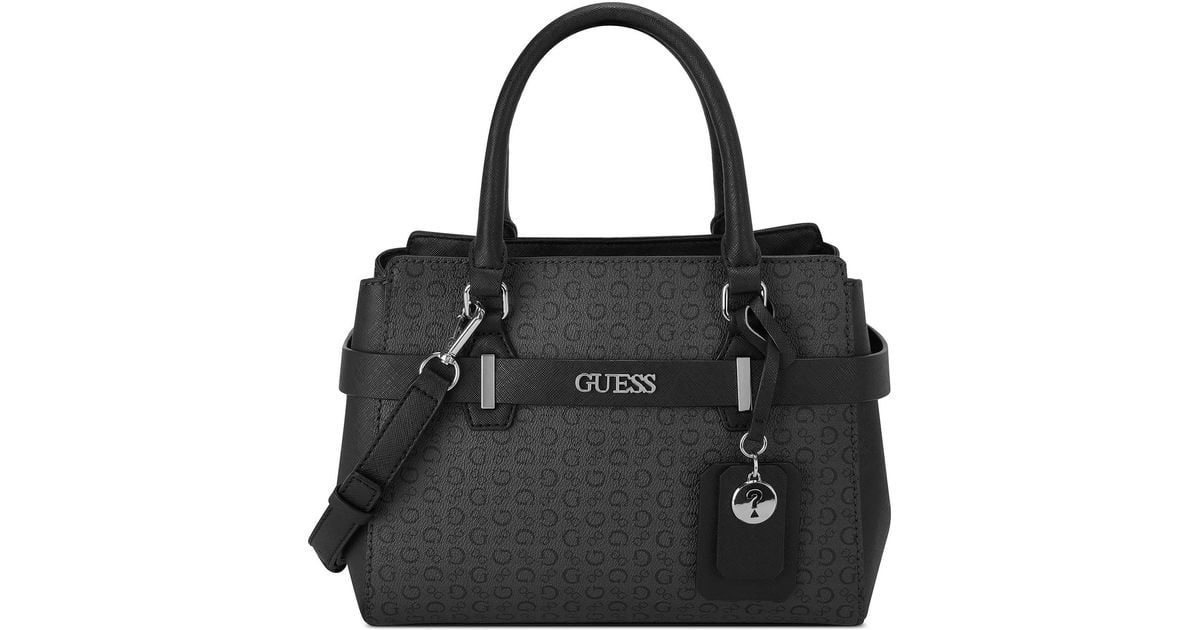 Guess Factory Goldenrod Small Satchel in Black Lyst