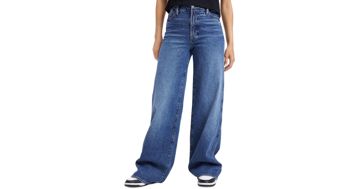 GOOD AMERICAN Good Skate Baggy High Rise Wide Leg Jeans in Blue | Lyst
