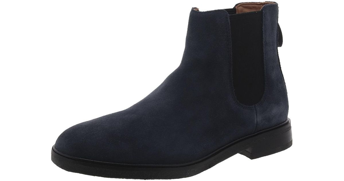 Clarks Clarkdale Gobi Cushioned Footbed Ankle Chelsea Boots in Blue for Men Lyst