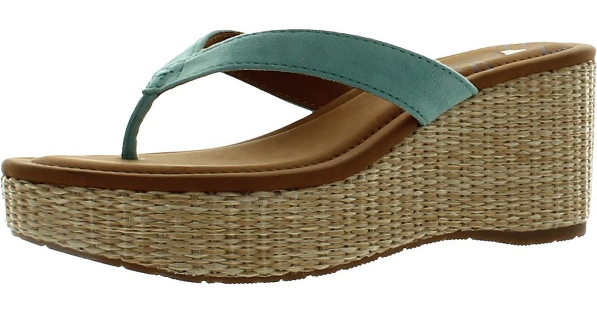 Zodiac Rio Thong Platform Wedge Sandals in Green Lyst