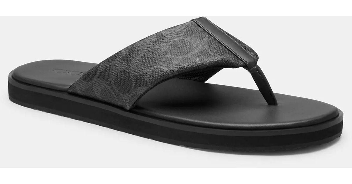 COACH Flip Flop in Black for Men | Lyst