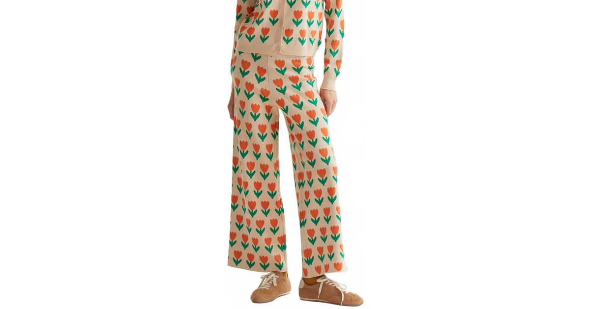Compañía Fantástica Tulip Print Sweater Pant in Natural | Lyst