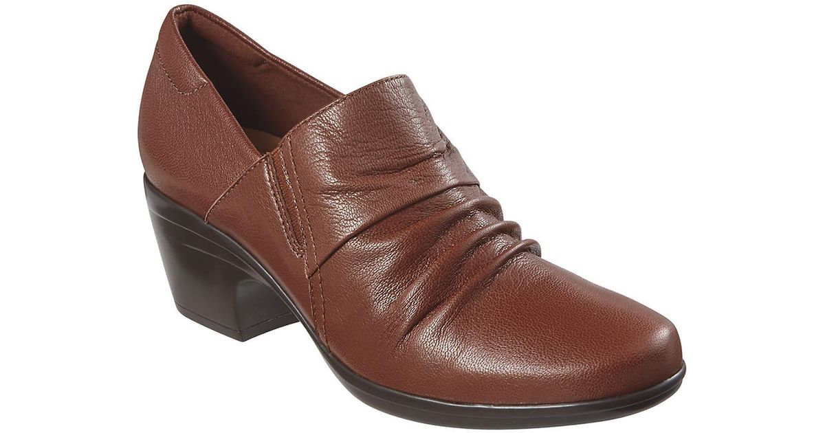 Clarks Emily Cove Leather Dressy Shooties in Brown | Lyst