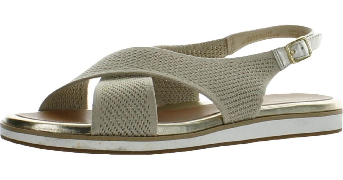 Cole Haan Mikaela Stitchlite Buckle Adjustable Slingback Sandals Lyst