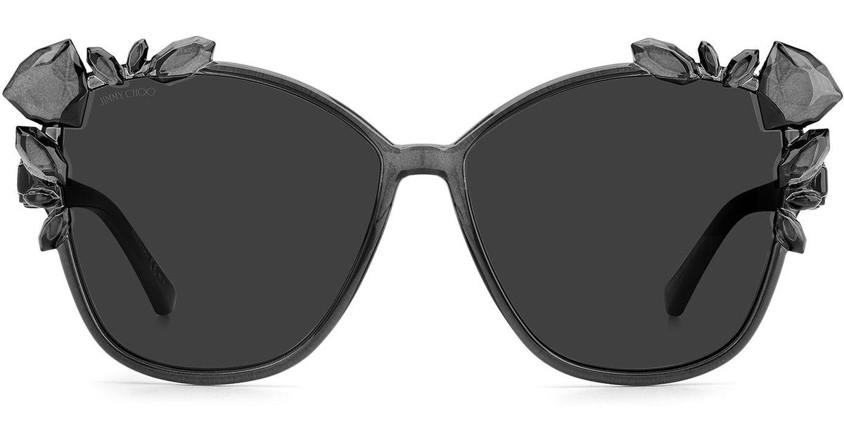 Jimmy Choo Mya/s 25th Ir 0kb7 Butterfly Sunglasses in Black Lyst