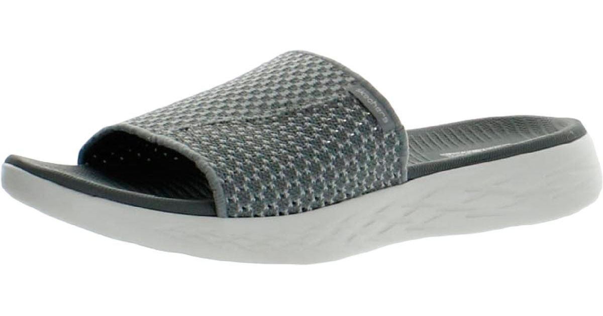 Skechers On The Go 600 nitto Highly Resilant Flat Pool Slides in