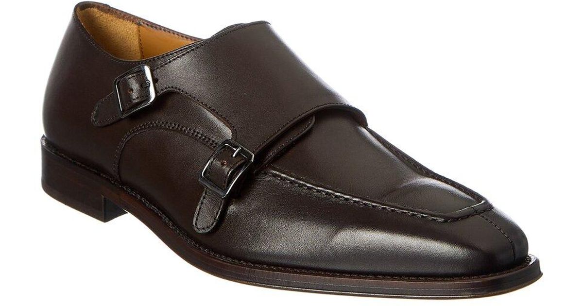 Antonio Maurizi Apron Double Monk Leather Loafer in Brown for Men | Lyst