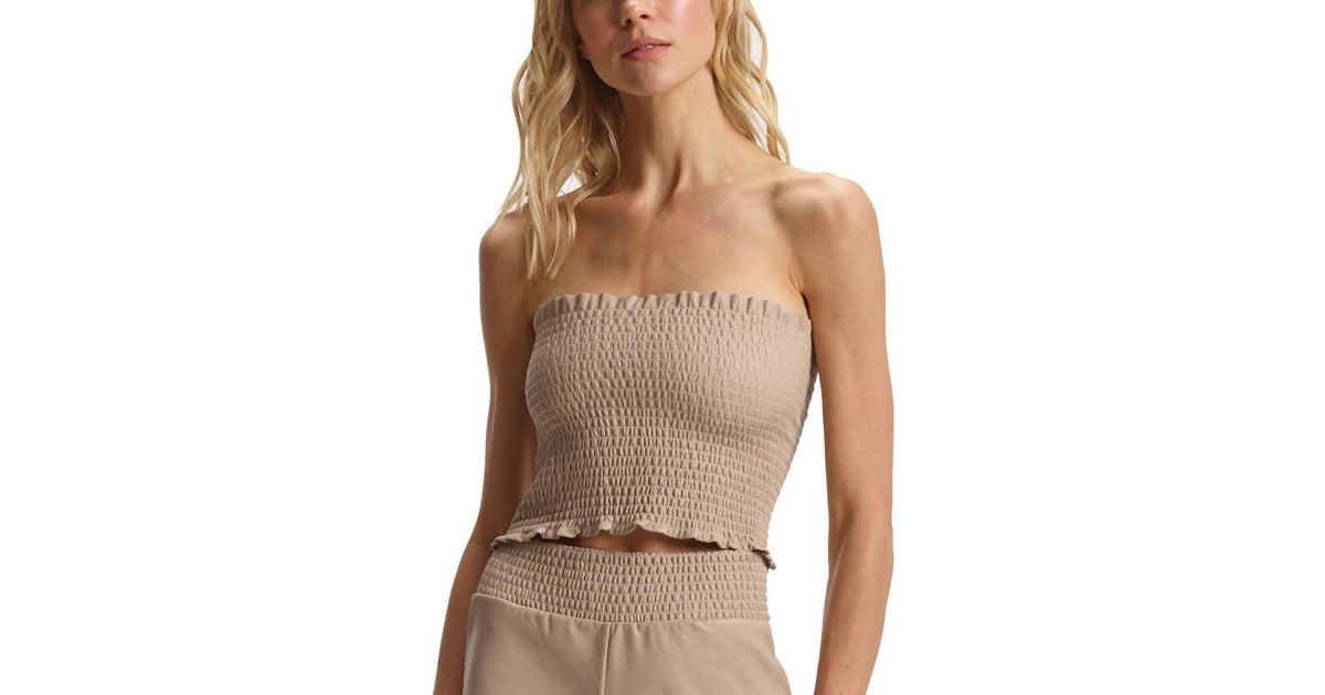 Commando Faux Leather Smocked Tube Top | Lyst