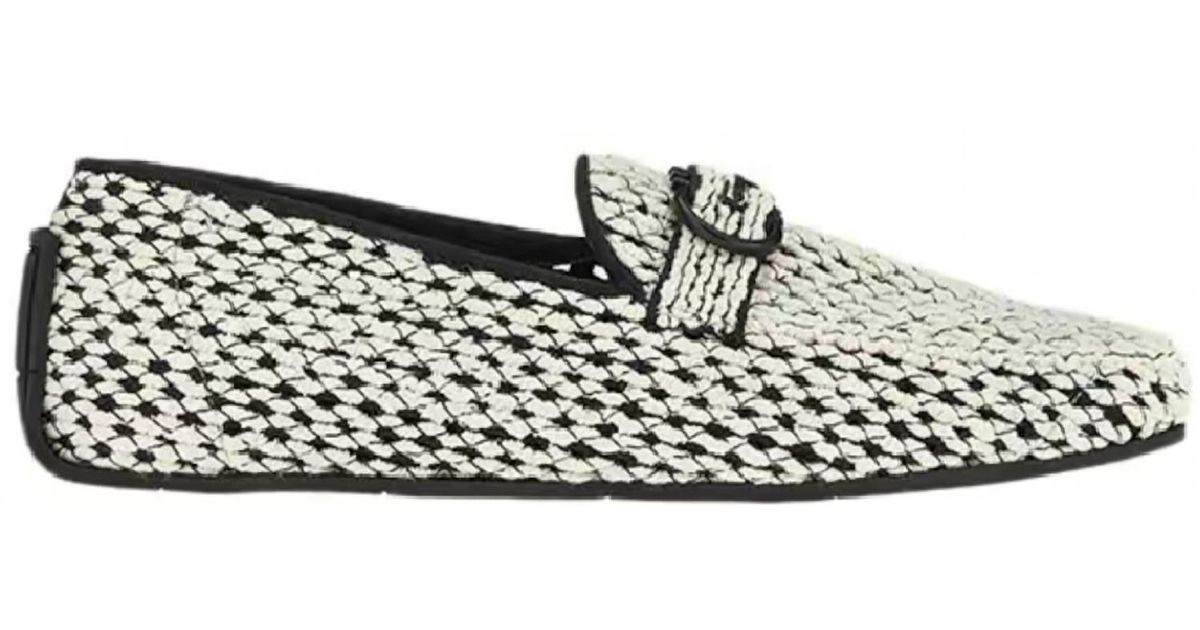 Ferragamo Driver Gancini Crochet Shoes in Metallic for Men 