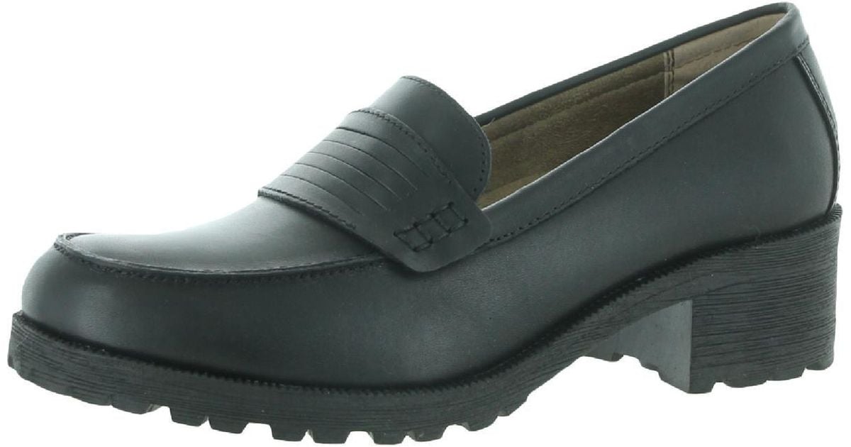 Eastland Newbury Leather Lug Sole Penny Loafers in Black Lyst