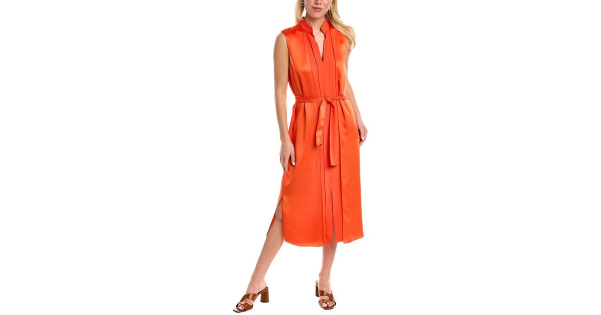 Piazza Sempione Contrast Midi Dress in Orange | Lyst