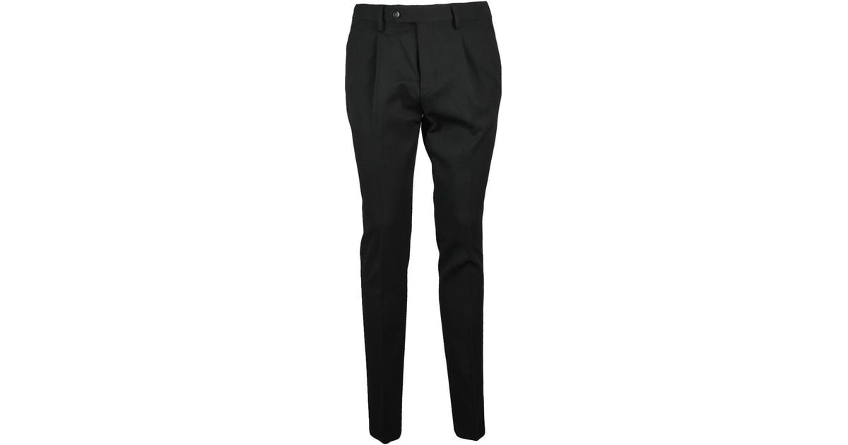 Black Tailored Stretch Trousers