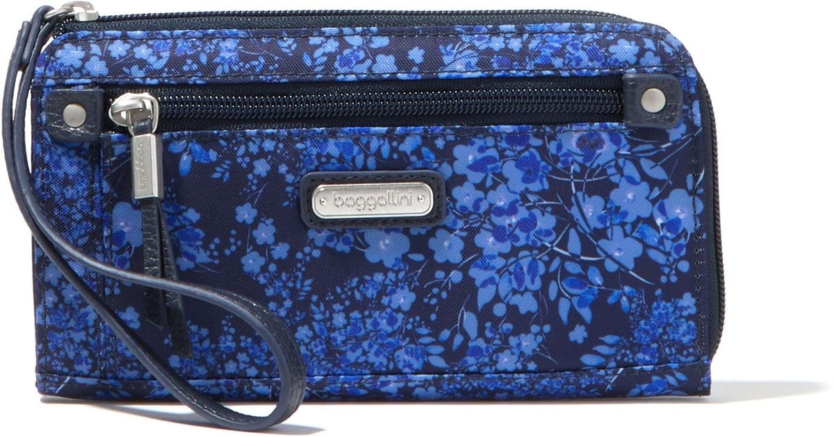 Baggallini Zip Around Rfid Wallet Wristlet in Blue Lyst