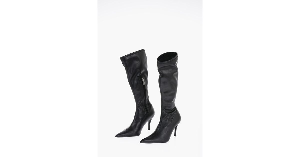 DIESEL Vegan Leather D-Venus Kbt Boots With Pointed Toe in Black | Lyst