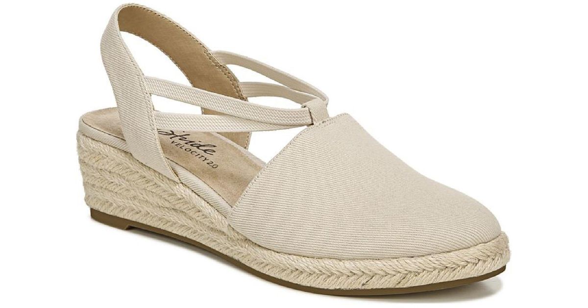 LifeStride Katrina 2 Slingback Pumps Wedge Sandals in White Lyst