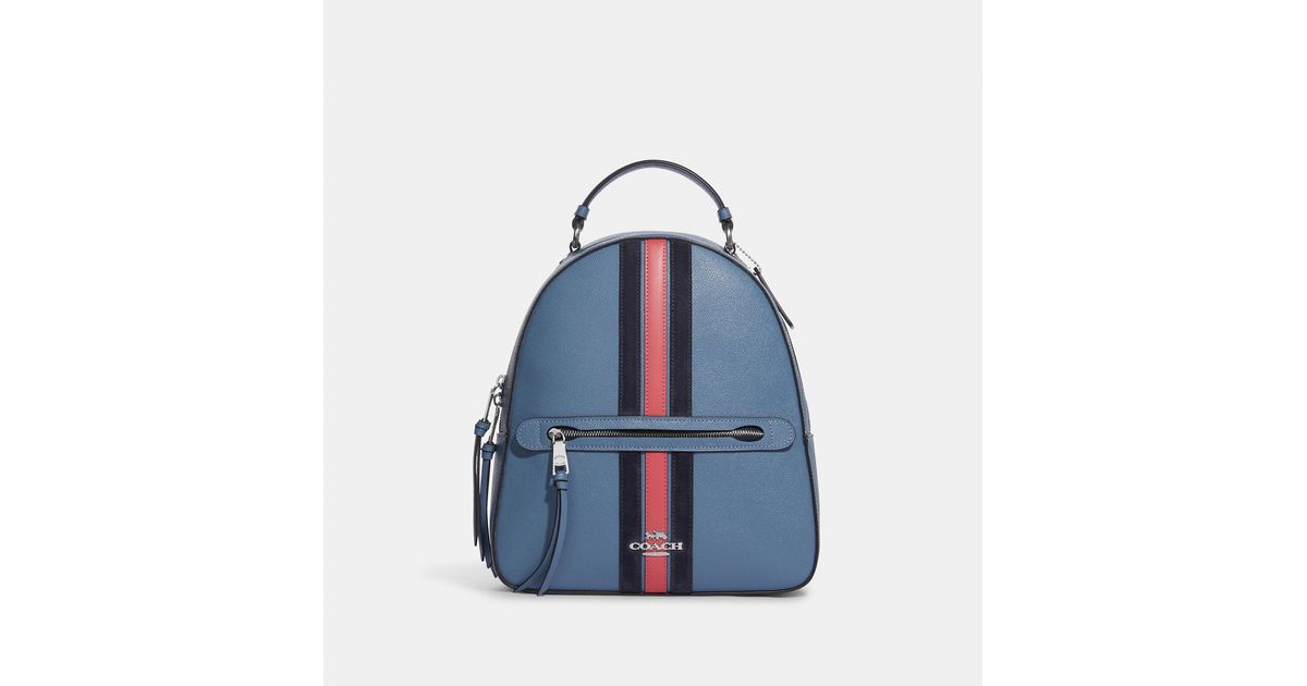 Coach Outlet Jordyn Backpack With Varsity Stripe in Blue Lyst
