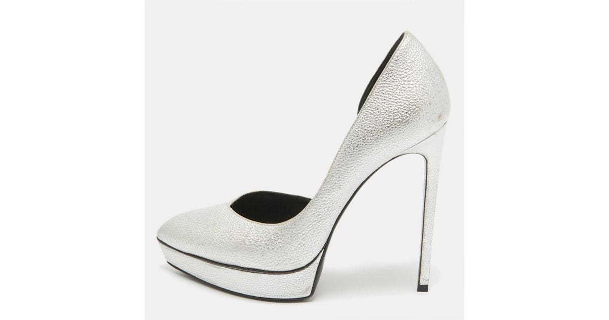 Saint Laurent Saint Laurent Leather Janis D'Orsay Pumps Size 39 in ...