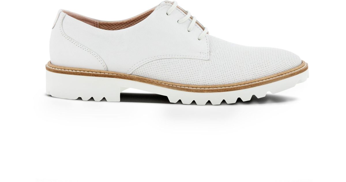 Ecco Modern Tailored Laced in White | Lyst