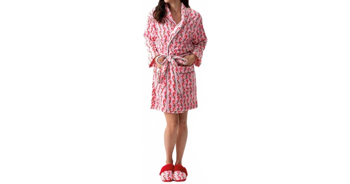 Candy Robe Shiraleah Felicity Candy Cane Robe in Red | Lyst