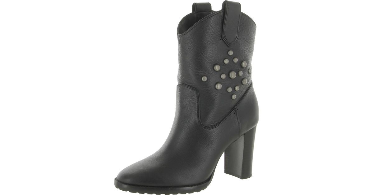 Ralph Lauren Micah Leather Ankle Boots in Black | Lyst