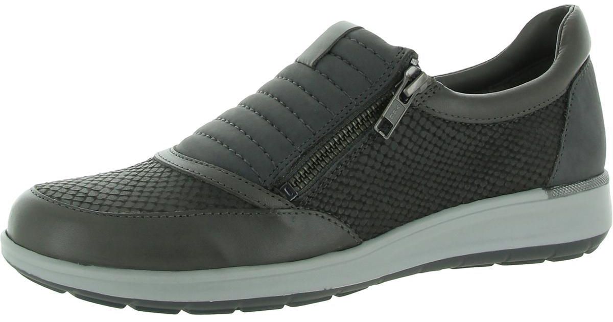 Walking Cradles Orion Leather Lifestyle Slipon Sneakers in Black Lyst