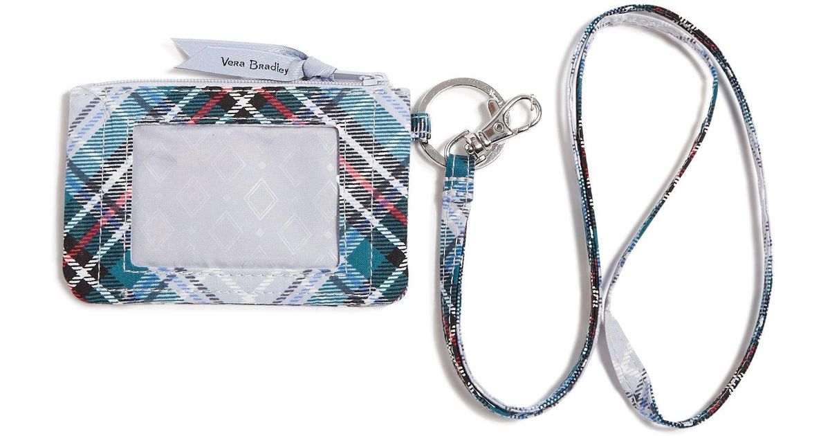 Vera Bradley Cotton Zip Id And Lanyard Combo in Metallic | Lyst
