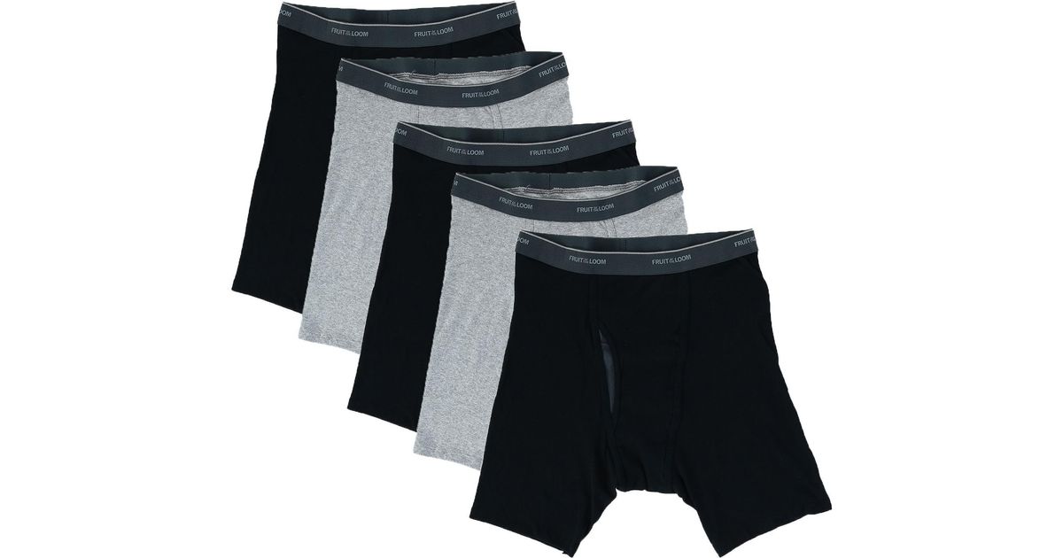 Fruit Of The Loom Boxer Da Uomo In Cotone, Senza Tag, Confezione Da 3, Coolzone Fly Holiday, Taglie Forti, Morbido E Traspirante