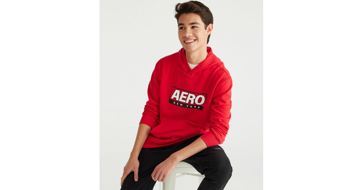 Aero box logo pullover hoodie new arrivals