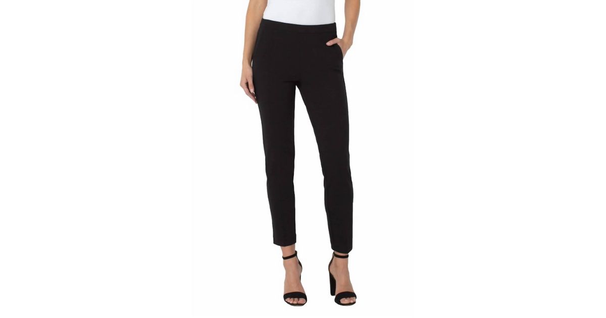 Liverpool Jeans Company Kayla Pull On Trouser Pant in Black | Lyst