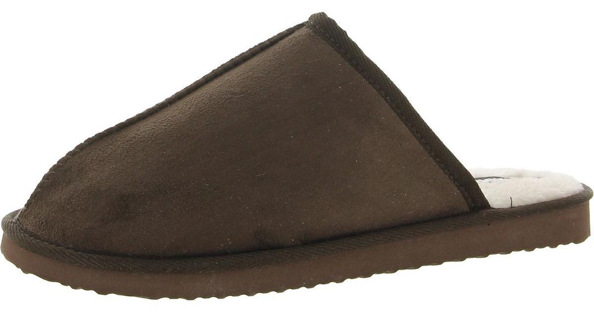 Madden Kapten Faux Fur Slip On Slide Slippers in Brown for Men | Lyst