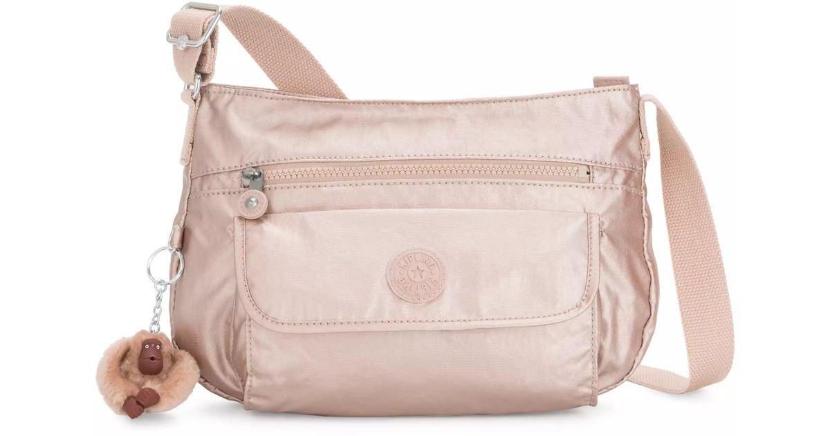 Kipling Syro Metallic Crossbody Bag in Beige (Pink) Lyst