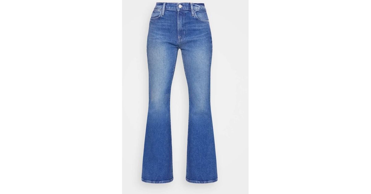 FRAME Le Pixie High Flare Jean in Blue Lyst