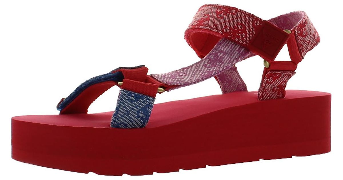 GUESS Women's Red Sandals | ShopStyle