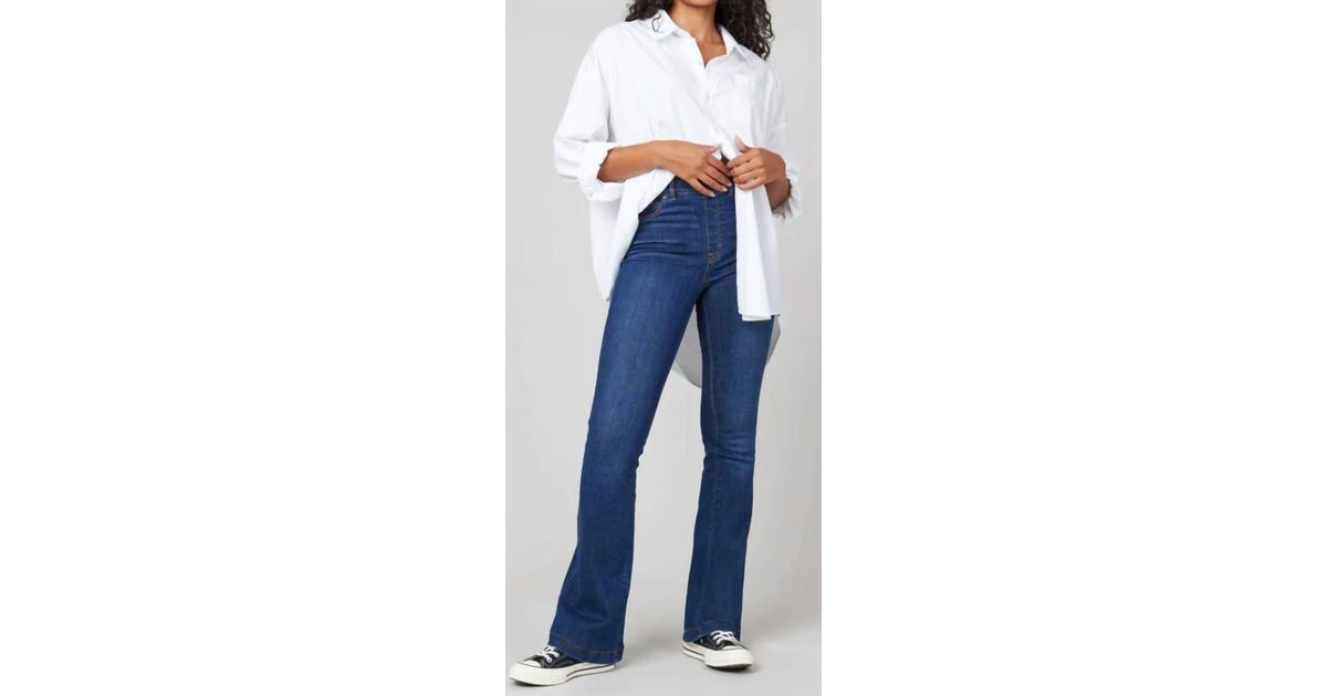 Spanx Flare Jeans In Midnight Shade in Blue Lyst