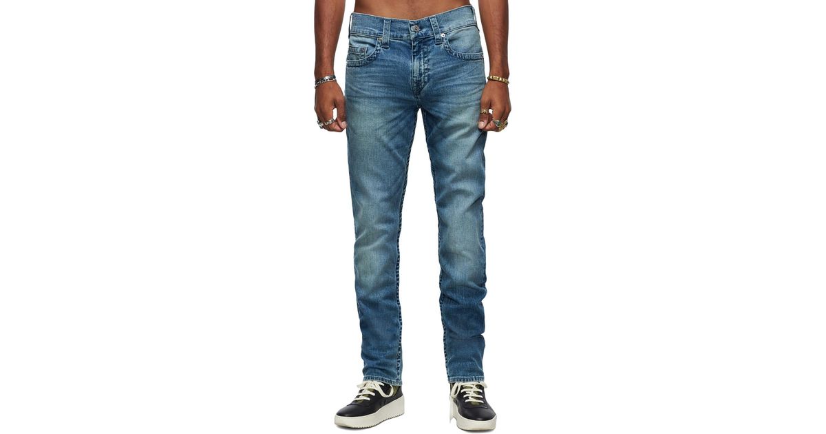 True Religion Denim High Rise Slim Jeans in Blue for Men | Lyst